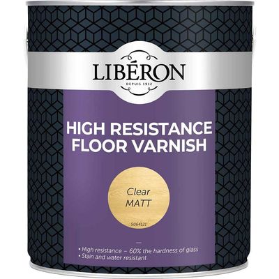 Liberon 024554 High Resistance Floor Varnish Clear Matt 2.5 Litre