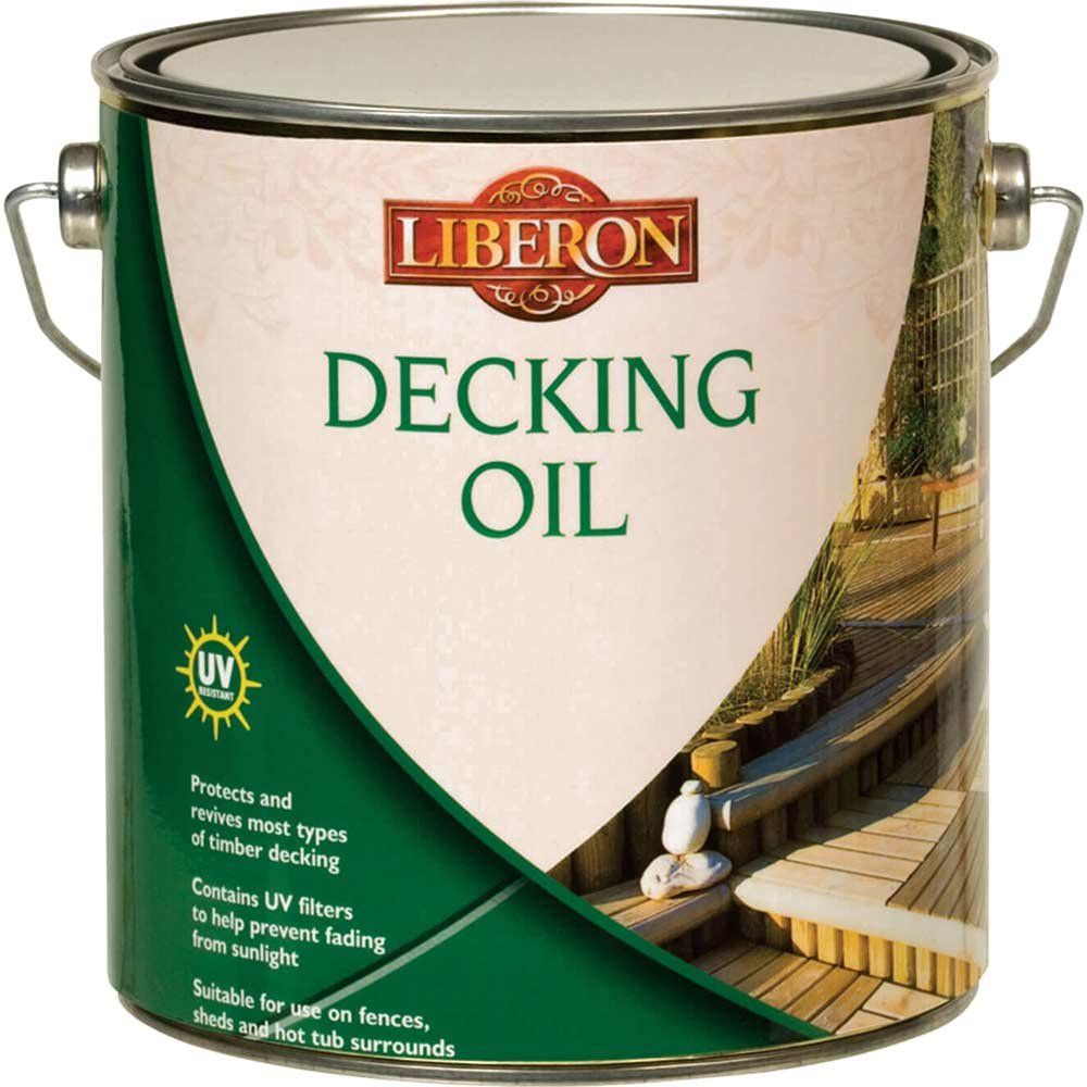 Liberon 069956 Decking Oil Medium Oak 2.5 Litre - Image 1