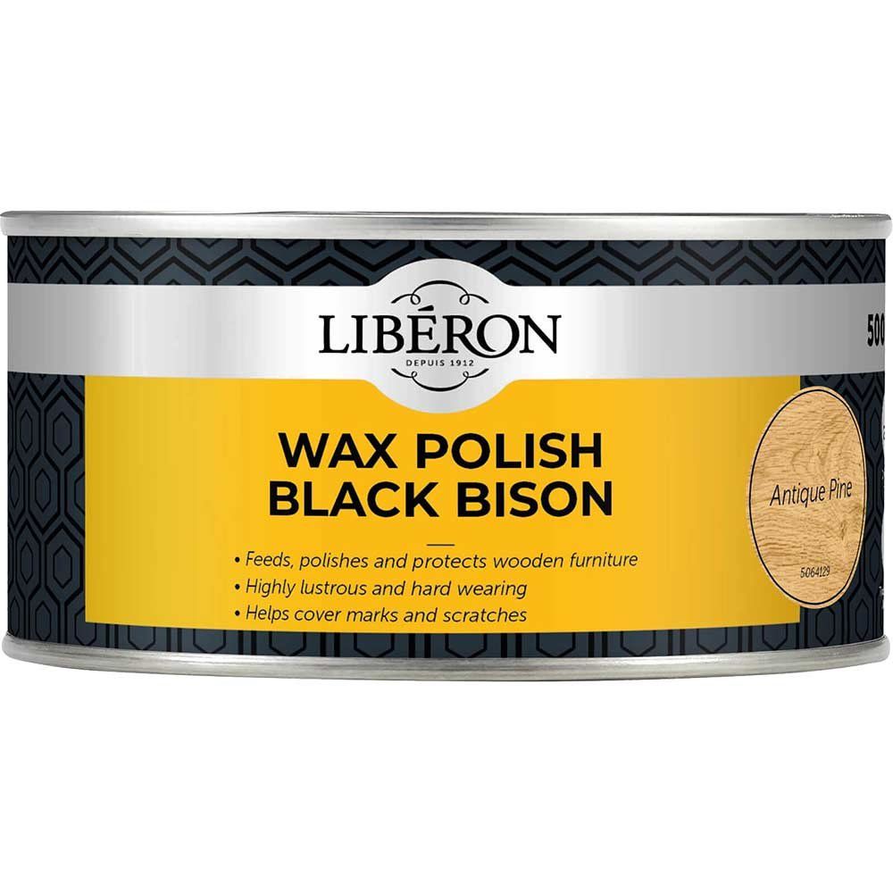 Liberon 069975 Wax Polish Black Bison Antique Pine 500Ml - Image 1