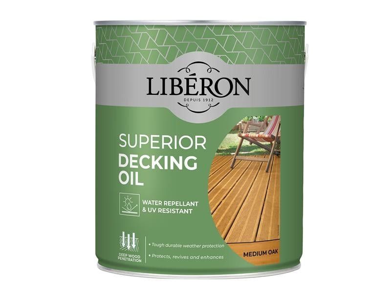 Liberon 126104 Superior Decking Oil Medium Oak 2.5 Litre - Image 1