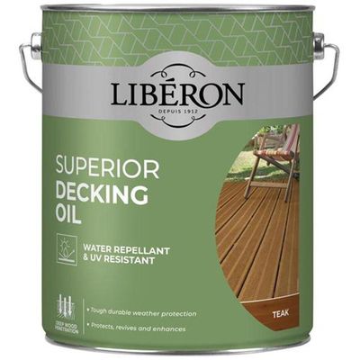 Liberon Superior Decking Oil Teak 5 Litre 126108 - Thumbnail 2