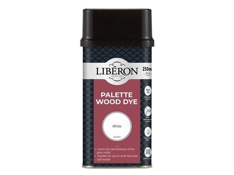 Liberon 126726 Palette Wood Dye White 250Ml - Image 1