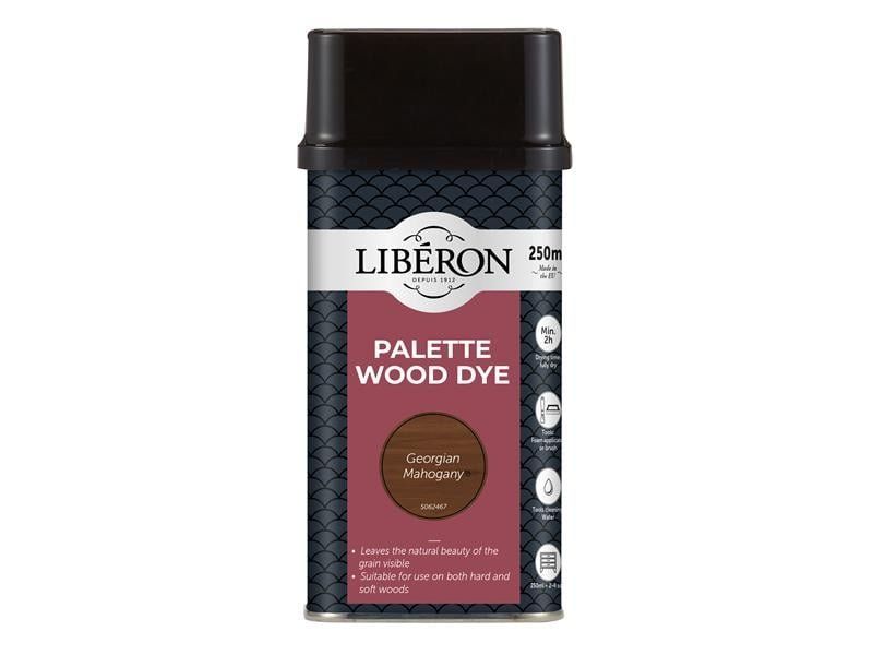 Liberon Palette Wood Dye Georgian Mahogany 250Ml 126729 - Image 1