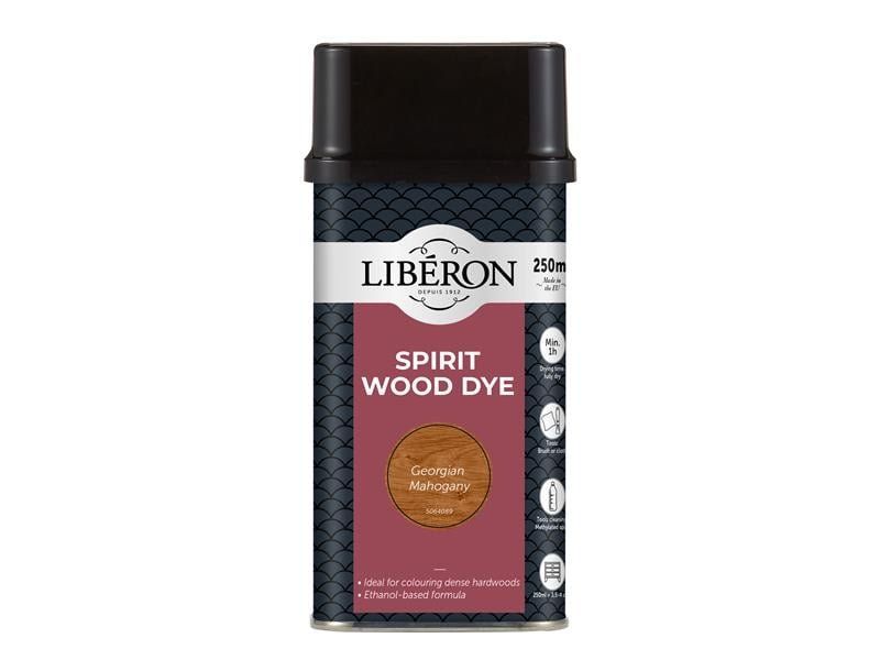 Liberon 126781 Spirit Wood Dye Georgian Mahogany 250Ml - Image 1