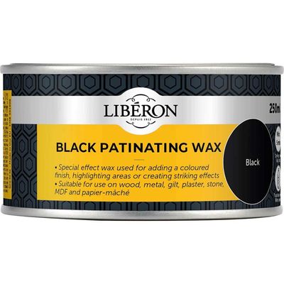 Liberon 126821 Black Patinating Wax 250Ml