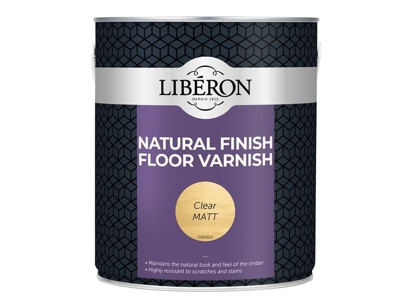 Liberon Natural Finish Floor Varnish Clear Matt 2.5 Litre 003558 - Image 1
