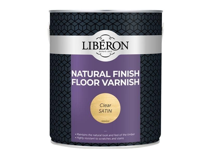 Liberon 126855 Natural Finish Floor Varnish Clear Satin 2.5 Litre - Image 1