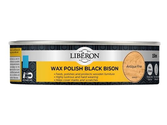 Liberon 126866 Black Bison Wax Paste Antique Pine 150Ml