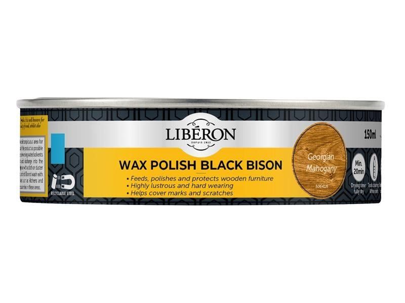 Liberon 126869 Black Bison Wax Paste Georgian Mahogany 150Ml - Image 1