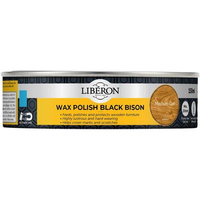 Liberon 126870 Black Bison Wax Paste Medium Oak 150Ml - Thumbnail 2