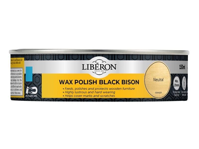 Liberon 126871 Black Bison Wax Paste Neutral 150Ml - Image 1