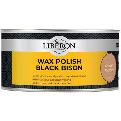 Liberon 126875 Black Bison Wax Paste Georgian Mahogany 500Ml - Thumbnail 2
