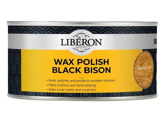 Liberon 126877 Black Bison Wax Paste Medium Oak 500Ml