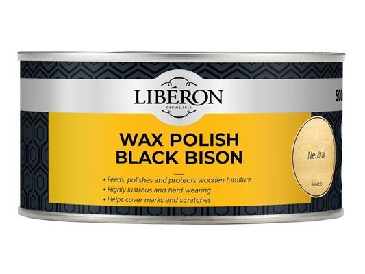 Liberon 126878 Black Bison Wax Paste Neutral 500Ml