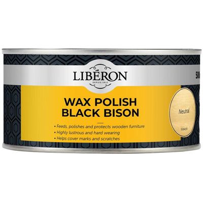 Liberon 126878 Black Bison Wax Paste Neutral 500Ml - Thumbnail 2