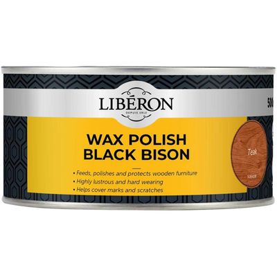 Liberon 126879 Black Bison Wax Paste Teak 500Ml - Thumbnail 2