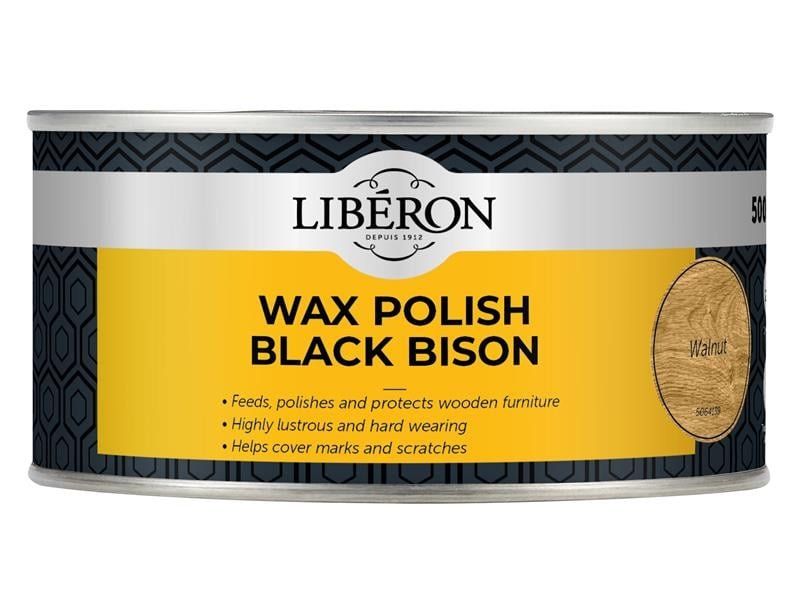 Liberon 126882 Black Bison Wax Paste Walnut 500Ml - Image 1