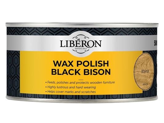 Liberon 126882 Black Bison Wax Paste Walnut 500Ml