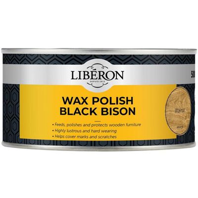 Liberon 126882 Black Bison Wax Paste Walnut 500Ml - Thumbnail 2