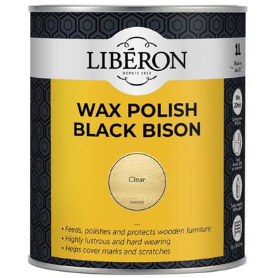 Liberon 126883 Black Bison Wax Paste Clear 1Kg - Thumbnail 2