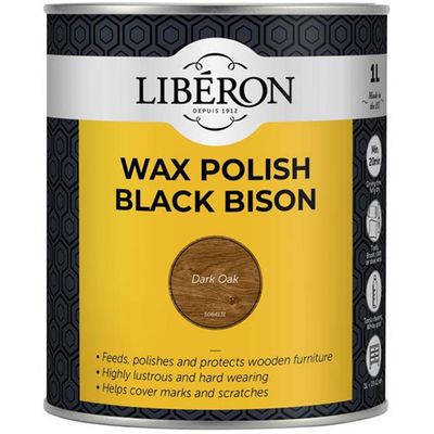 Liberon 126884 Black Bison Wax Paste Dark Oak 1Kg - Thumbnail 2