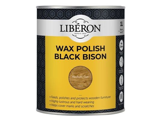 Liberon 126885 Black Bison Wax Paste Medium Oak 1Kg