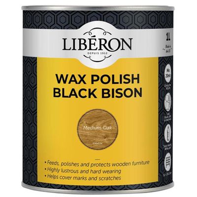 Liberon 126885 Black Bison Wax Paste Medium Oak 1Kg - Thumbnail 2