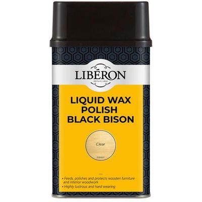 Liberon 126887 Liquid Wax Polish Black Bison Clear 500Ml - Thumbnail 2