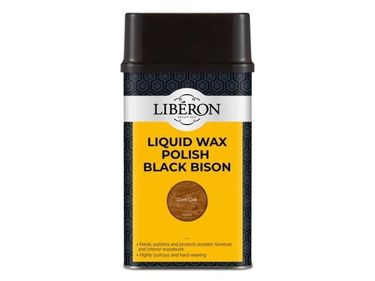 Liberon 126888 Liquid Wax Polish Black Bison Dark Oak 500Ml