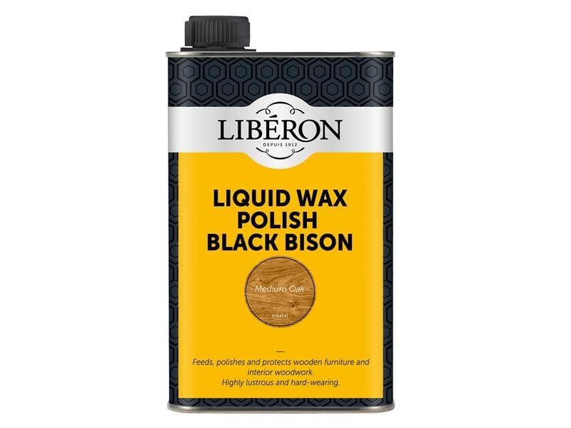 Liberon 126889 Liquid Wax Polish Black Bison Medium Oak 500Ml - Image 1
