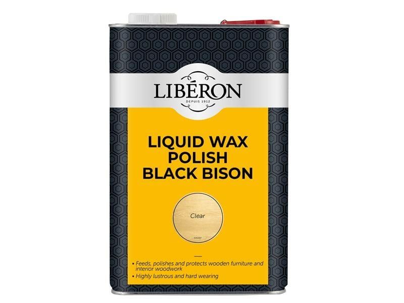 Liberon 126890 Liquid Wax Polish Black Bison Clear 5 Litre - Image 1
