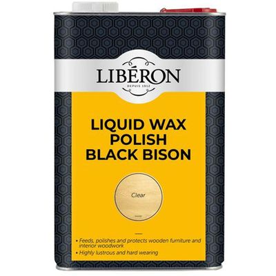 Liberon 126890 Liquid Wax Polish Black Bison Clear 5 Litre - Thumbnail 2