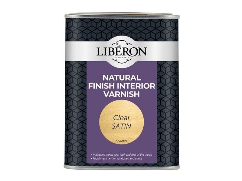 Liberon 126900 Natural Finish Interior Varnish Clear Satin 1 Litre - Image 1