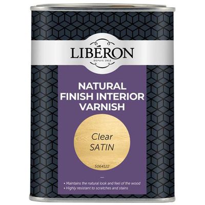 Liberon 126900 Natural Finish Interior Varnish Clear Satin 1 Litre - Thumbnail 2