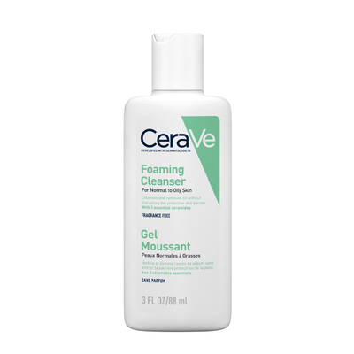 CeraVe Travel Size Foaming Cleanser for Oily Skin 88ml