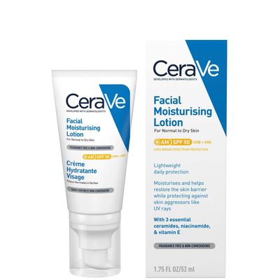 CeraVe AM Facial Moisturising Lotion SPF50 with Ceramides & Vitamin E