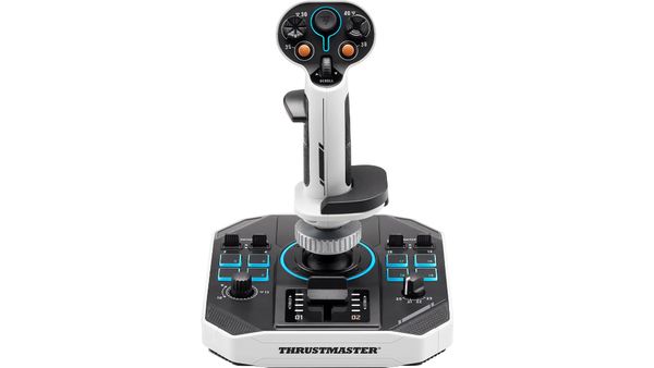 Thrustmaster Sol-R 1 Black White USB Flightstick Analogue / Digital PC - Thumbnail 2