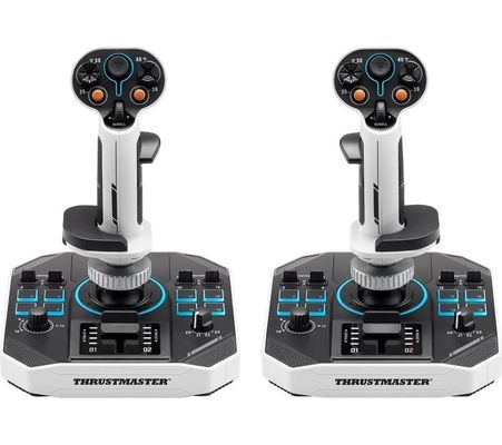 THRUSTMASTER Sol-R 2 HOSAS Space Sim Duo Joystick - White & Black - Thumbnail 2