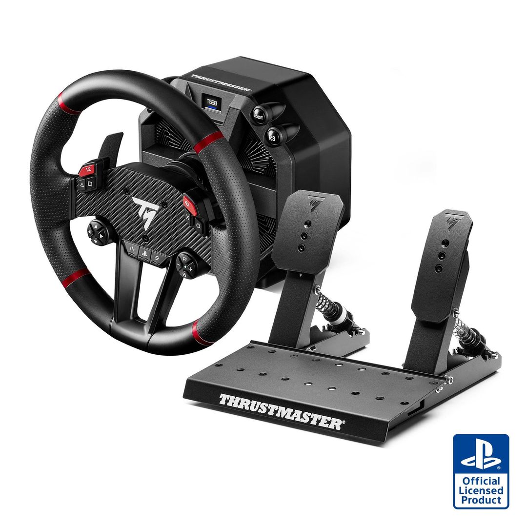 THRUSTMASTER T598 Direct Axial Drive Force Feedback Racing Wheel and Pedals for PlayStation & PC - Black - Image 1