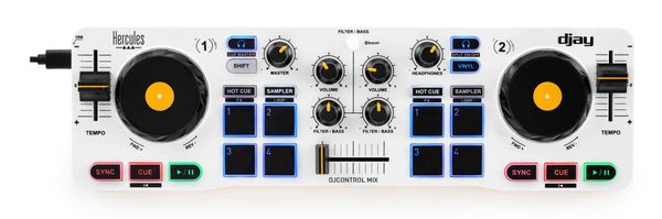 Hercules 4780921 DJ controller 2 channels Black White Yellow - Thumbnail 2