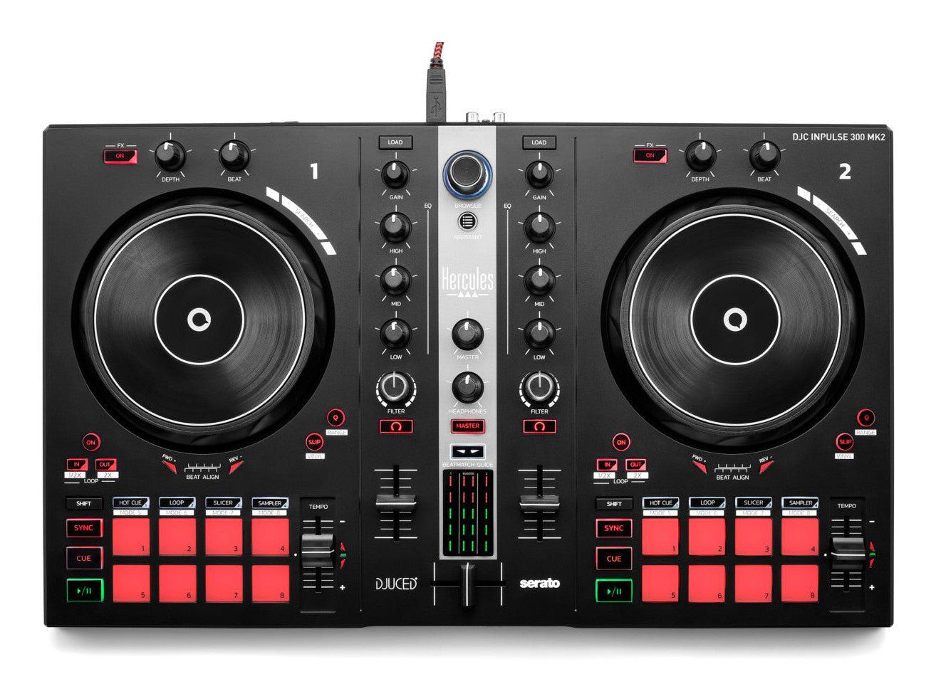 Hercules INPULSE 300 MK2 Vinyl scratcher Black. Red - Image 1