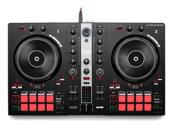 Hercules INPULSE 300 MK2 Vinyl scratcher Black. Red