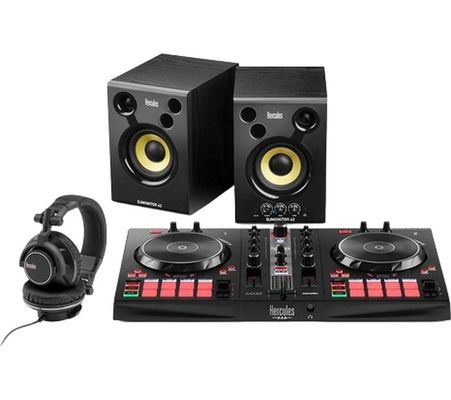 HERCULES DJControl Inpulse 300 MK2 Audio Controller Essentials Kit - Black, Black