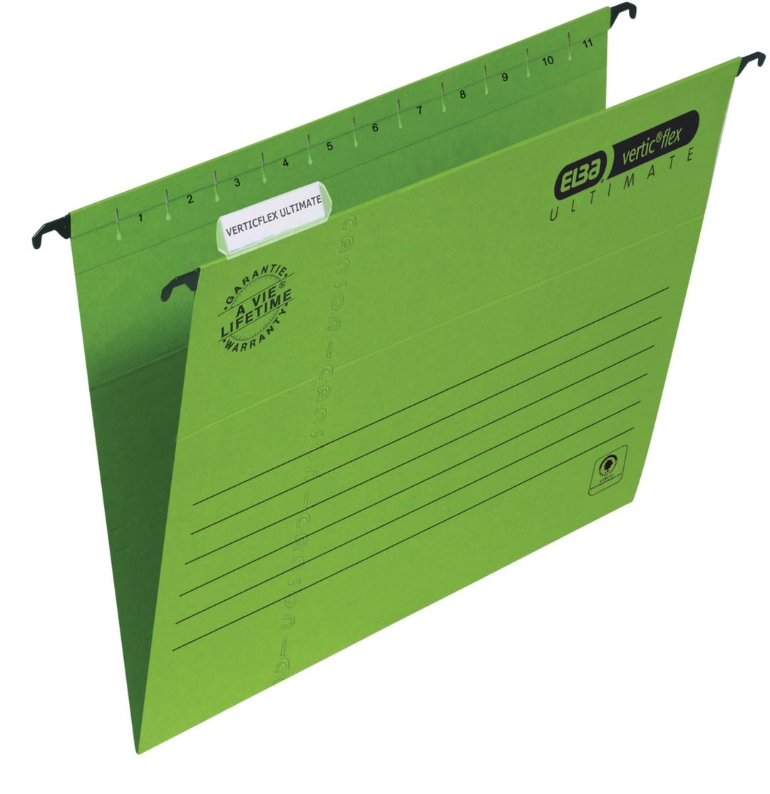 Elba Suspension File Vflex Vbtm A4 Green (25 Pack) 100331150 - Image 1