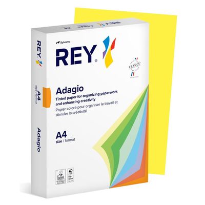 ADAGIO Rey Adagio Paper A4 80gsm Deep Yellow (Ream 500) RYADA080X425