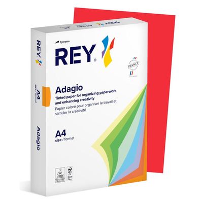 ADAGIO Rey Adagio Paper A4 80gsm Deep Red (Ream 500) RYADA080X429