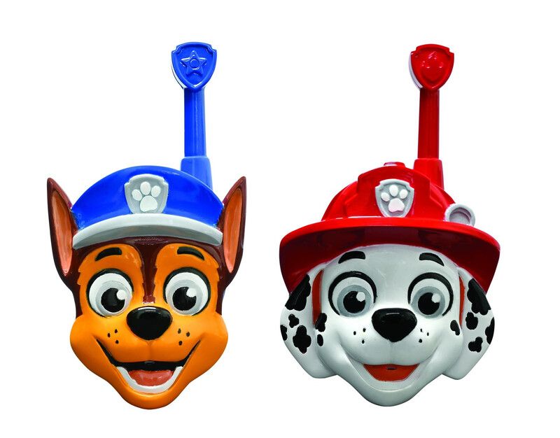 LEXIBOOK Paw Patrol 3D Walkie Talkies Set - Chase & Marshall, Blue,White,Red,Brown - Image 1