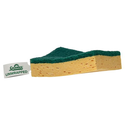 Spontex Unwrapped Sponge Scourer 97.5x23x71mm (Pack of 66) 19600400