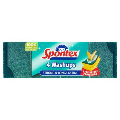 Spontex Washups Sponge Scourers 4 Pack