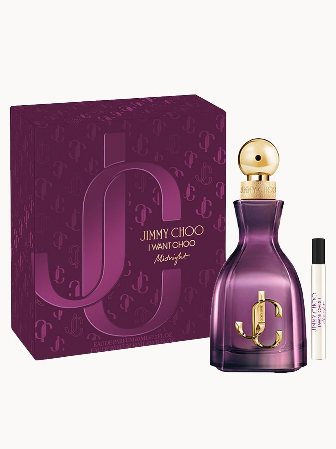 Jimmy Choo I Want Choo Midnight Gift Set: Eau de Parfum 60ml + Travel Spray 10ml (Worth £92) - Image 1
